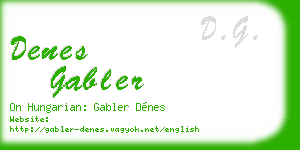 denes gabler business card